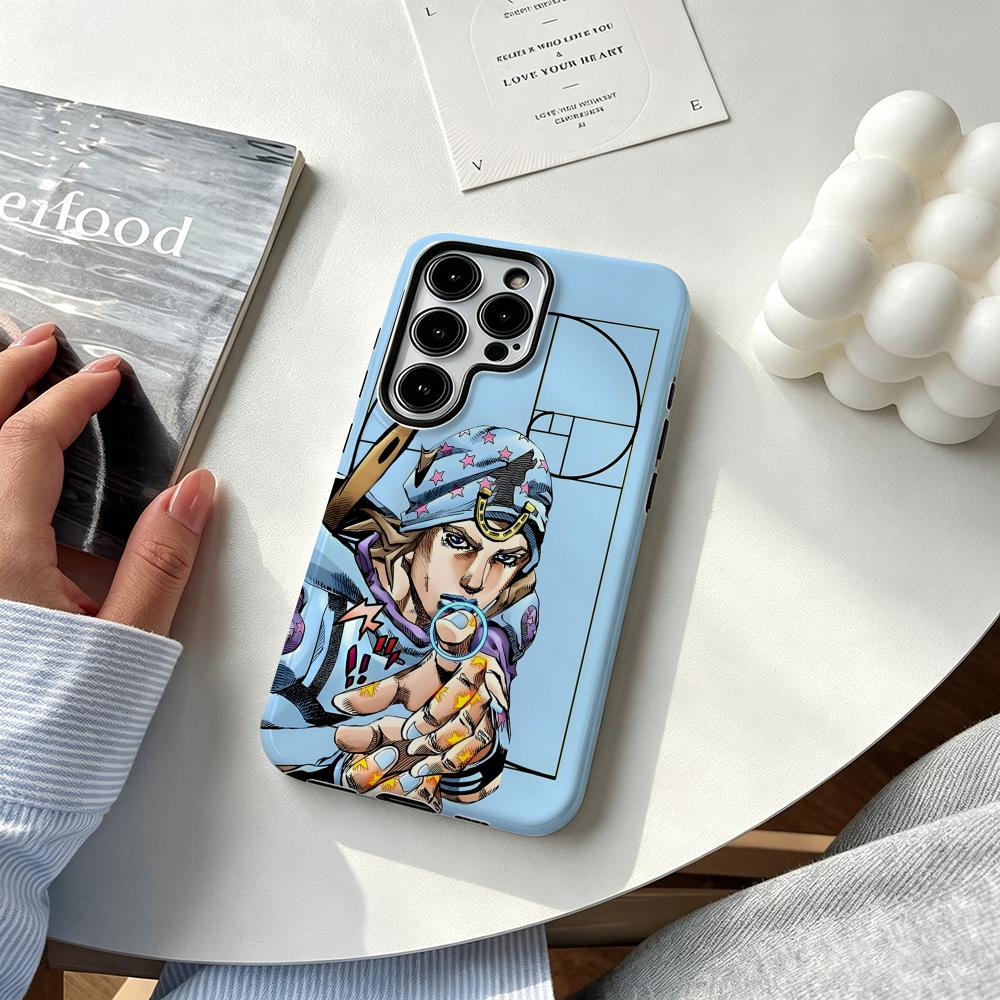 Samsung Galaxy S25 - Coque de téléphone Anime J-JOJO Steel