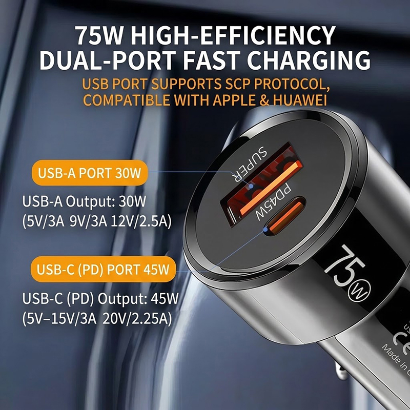 Chargeur de voiture double por - Usb C Hub avis et prix