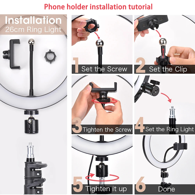 Anneau lumineux LED rond à int - Youtube Phone Accessories avis et prix