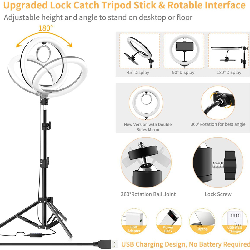 Anneau lumineux LED rond à int - Youtube Phone Accessories avis et prix
